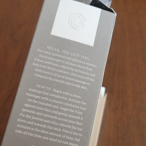 Complex Culture Sonic T-Bar Facial Massager for Puffiness, Tension, Contour New - Picture 10 of 11